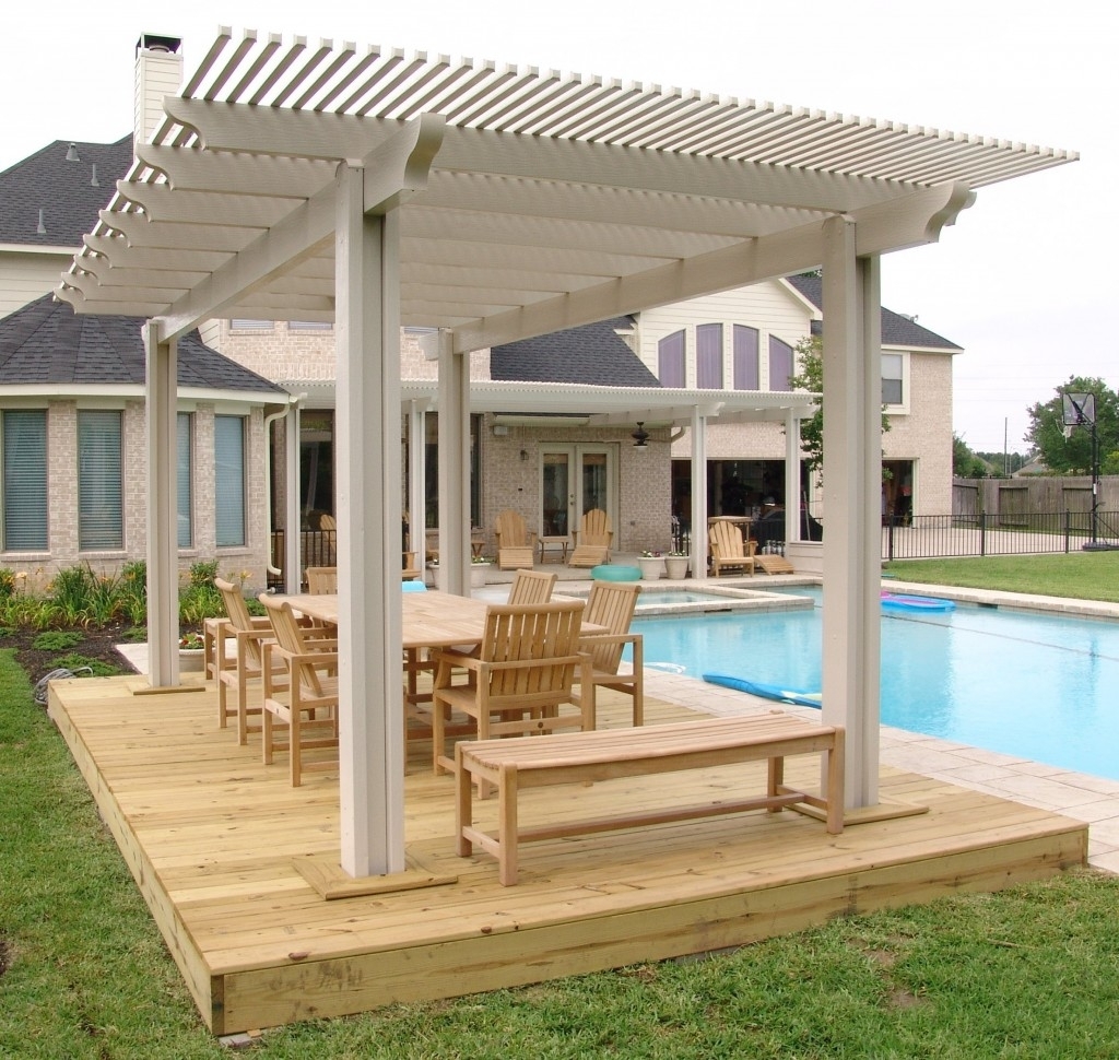 White Patio Pergola Cover