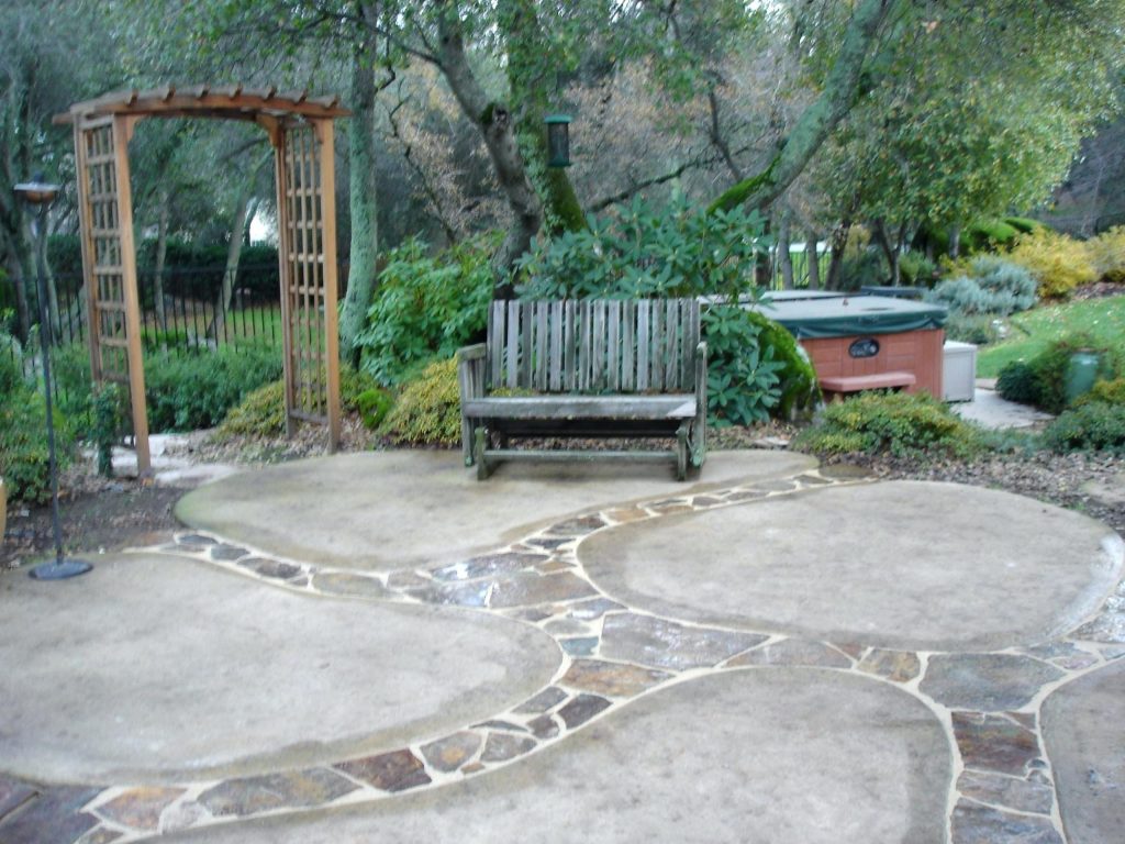 Backyard Stamped Concrete Patio Ideas With Pergolas — Randolph Indoor