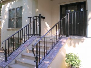 Black Railing Tiled Screened Porch