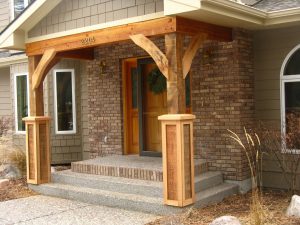 Cedar Wrapped Front Porch Columns