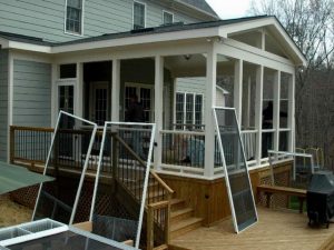 Enclosed Front Porch Design Ideas With Sliding Windows