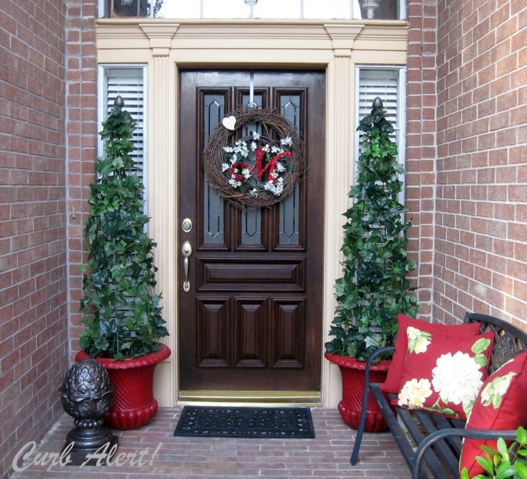Artificial Front Porch Topiary — Randolph Indoor and Outdoor Design