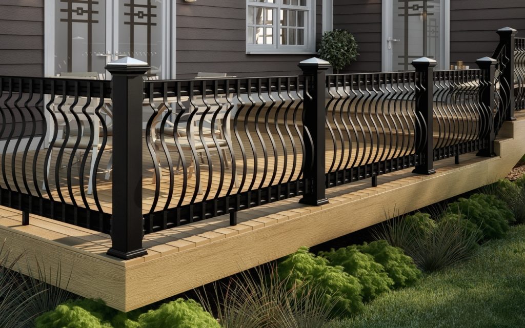 Vinyl Black Porch L Railing — Randolph Indoor and Outdoor Design