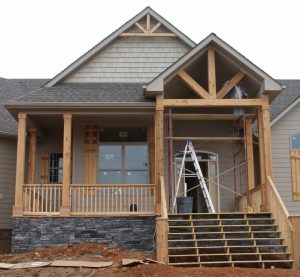 Front Porch With Cedar Posts
