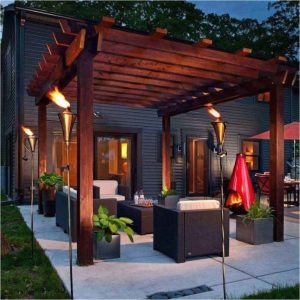 Garden Covered Patio Lighting Ideas