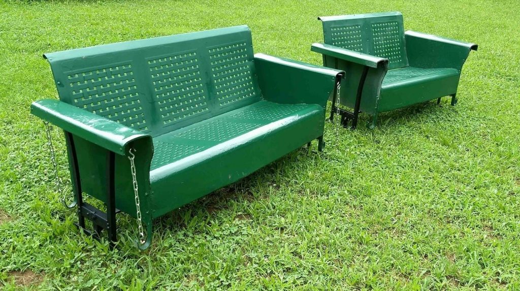 Vintage Metal Porch Glider Cushions — Randolph Indoor and Outdoor Design