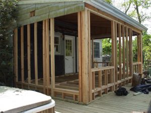 Installing Windows Sun Porch Where Sliding Doors Were