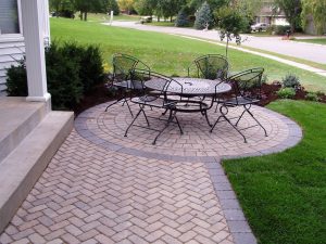Large Red Brick Paver Patio Ideas Front Yard