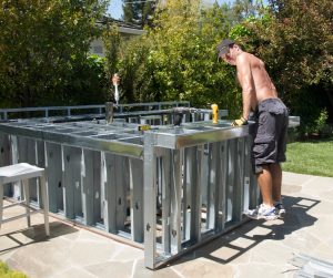 Metal Stud Outdoor Kitchen Plan