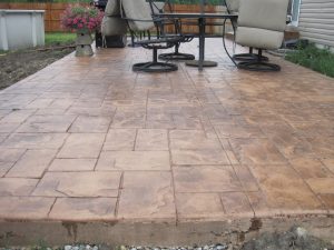 Outdoor Backyard Stamped Concrete Patio Ideas