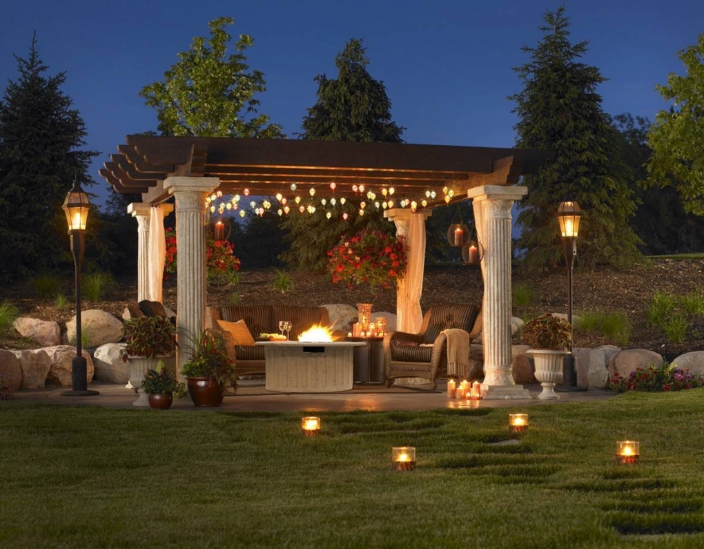 Pretty Covered Patio Lighting Ideas