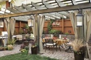 Small Garden Covered Patio Lighting Ideas