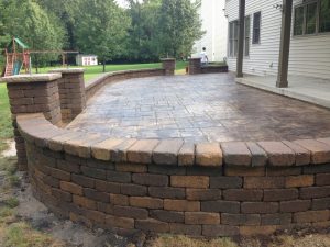 Stamped Concrete Patio With Fire Pit Ideas