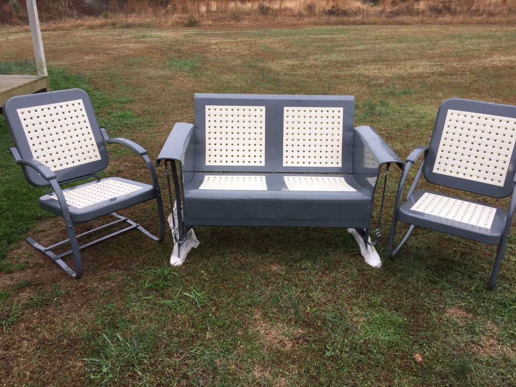Vintage Metal Porch Glider Cushions — Randolph Indoor and Outdoor Design