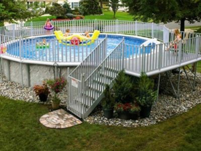Above Ground Swimming Pool Landscaping