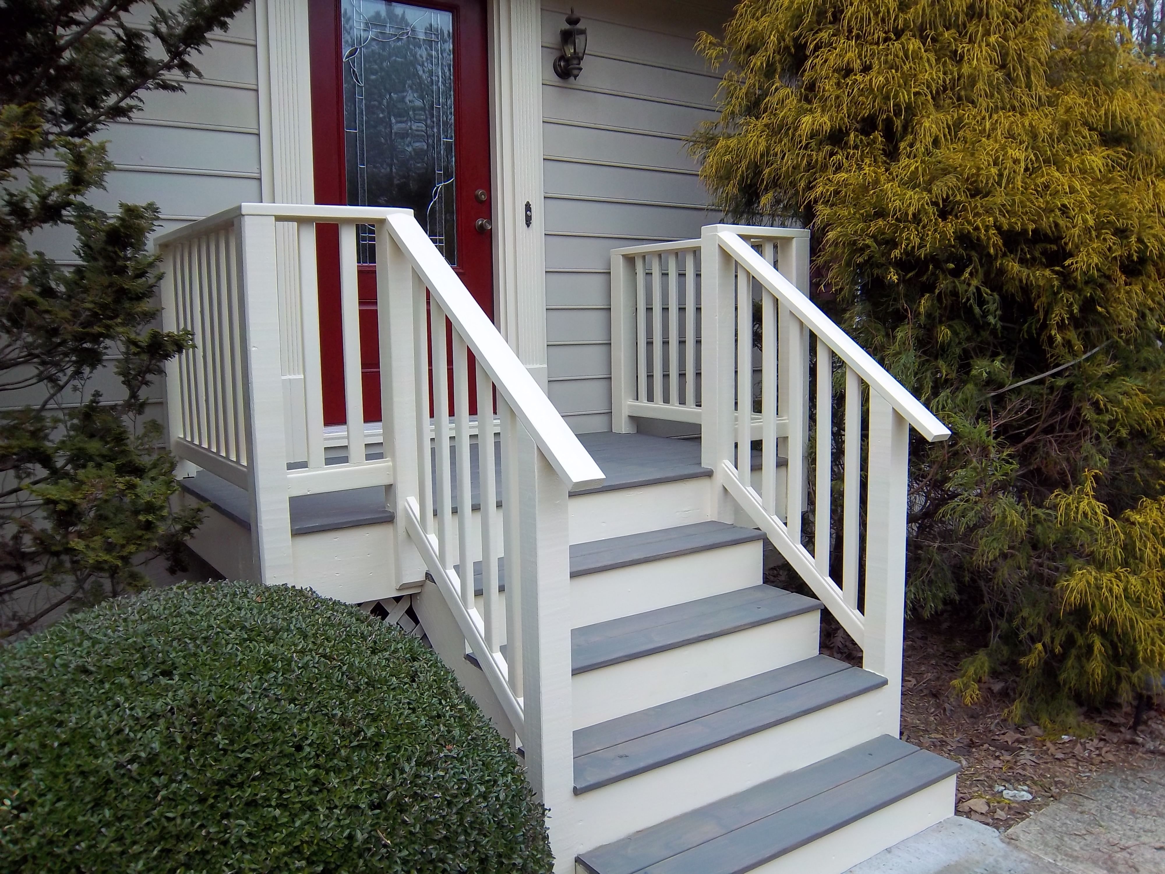 Access Ramp With Handrails For Porch Steps
