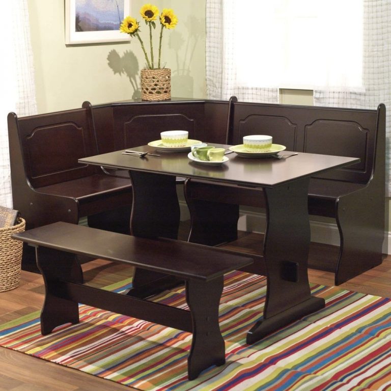 Modern Corner Bench Kitchen Nook Booth Dining Set — Randolph Indoor and