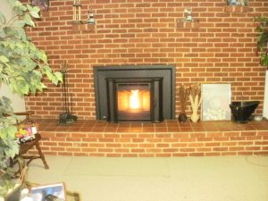 Brick Wall Mounted Pellet Stove