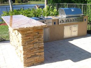 Charming Outdoor Kitchen Granite Countertops