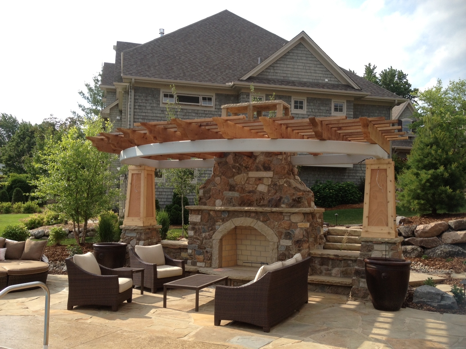 Cost For Outdoor Stone Patio With Fireplace