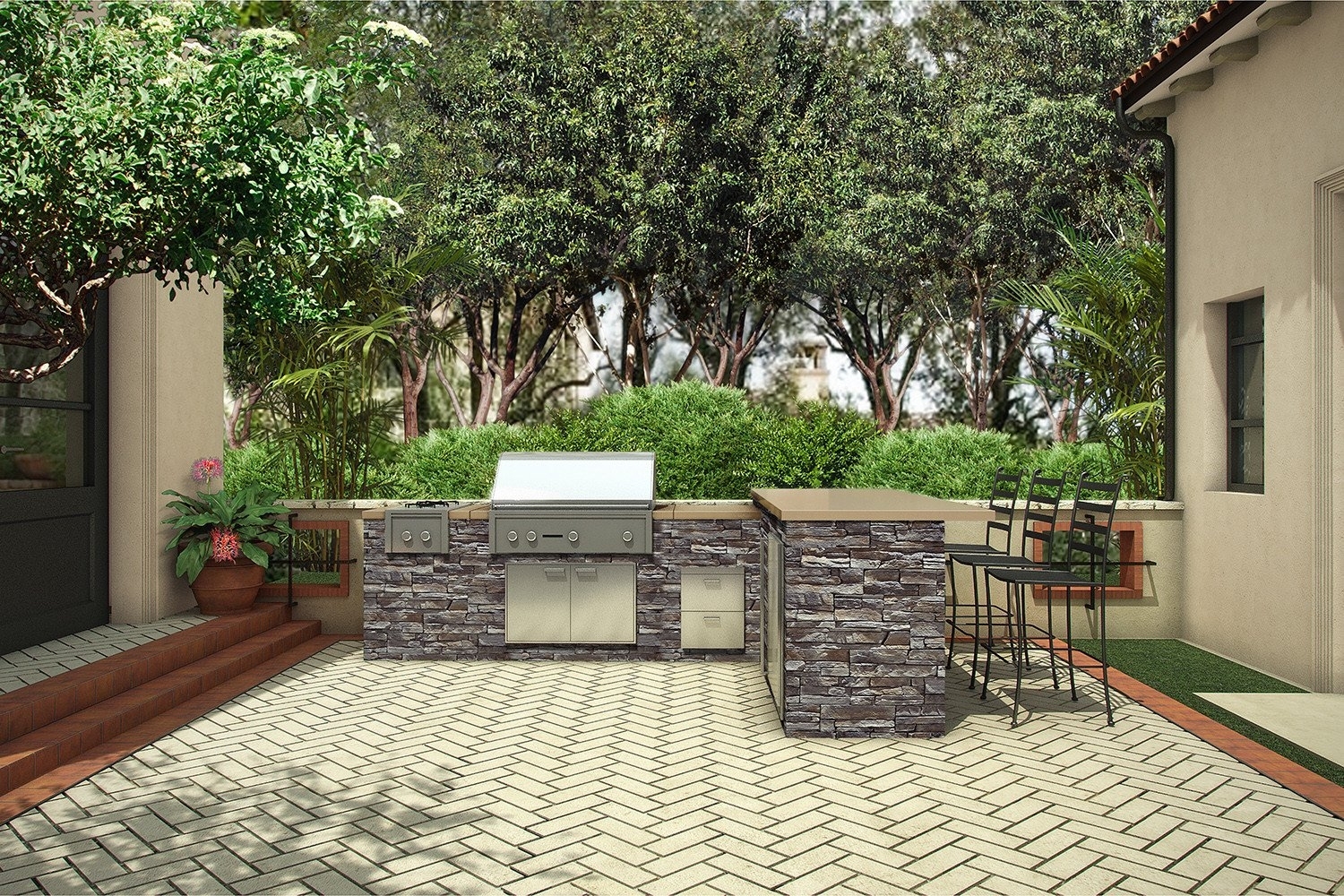 Eldorado Stone Outdoor Kitchen — Randolph Indoor and Outdoor Design