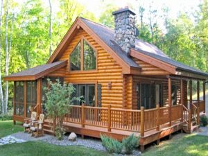 Floor Plan Log Cabin Homes With Wrap Around Porch