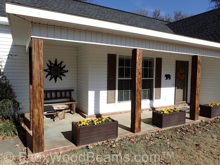 Front Porch With 4 Cedar Pillars Images — Randolph Indoor and Outdoor