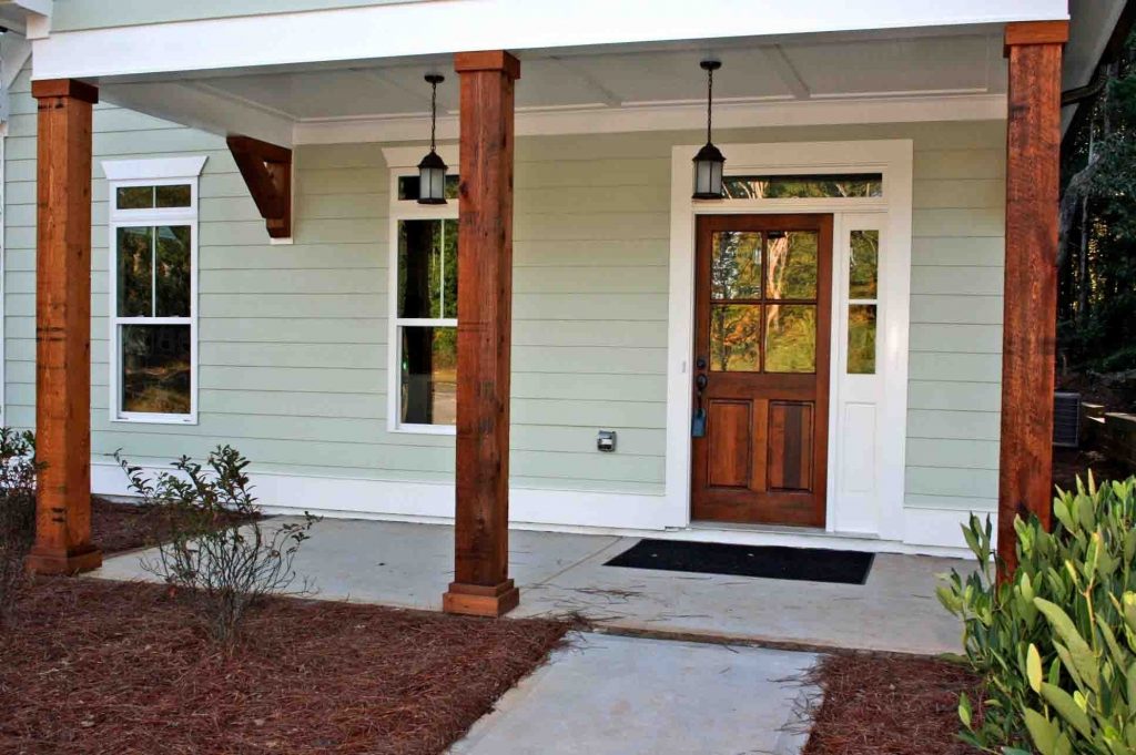Wood Pillars Front Porch — Randolph Indoor and Outdoor Design