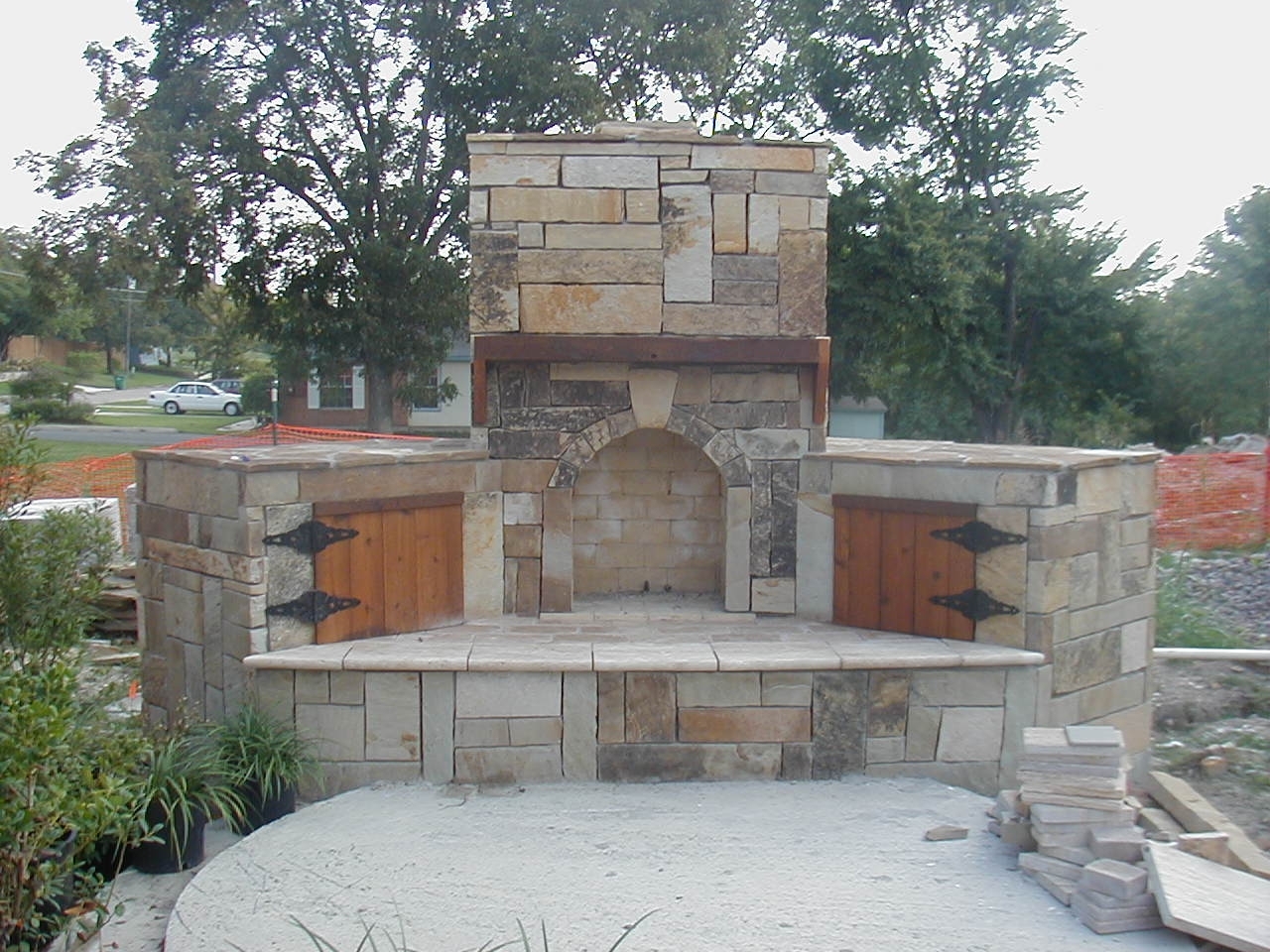 Ideas For Outdoor Stone Patio Fireplace Design