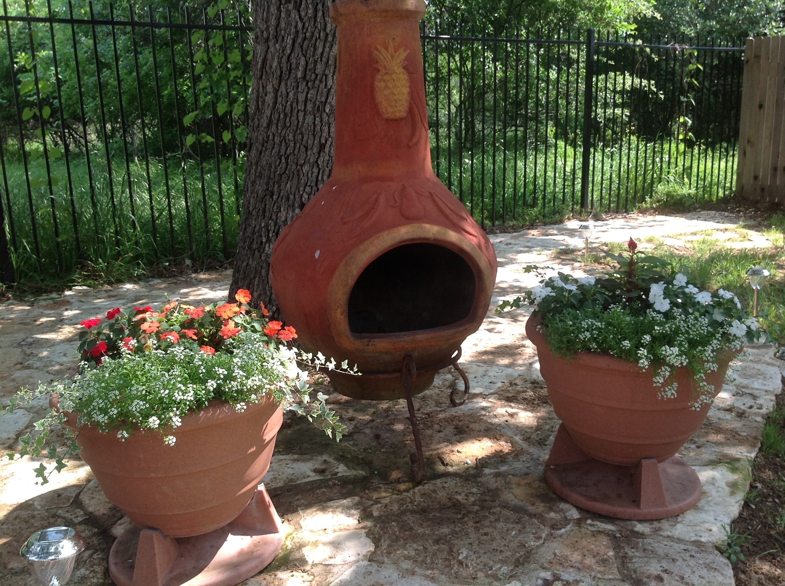 Inspired Large Clay Chiminea Outdoor Fireplace