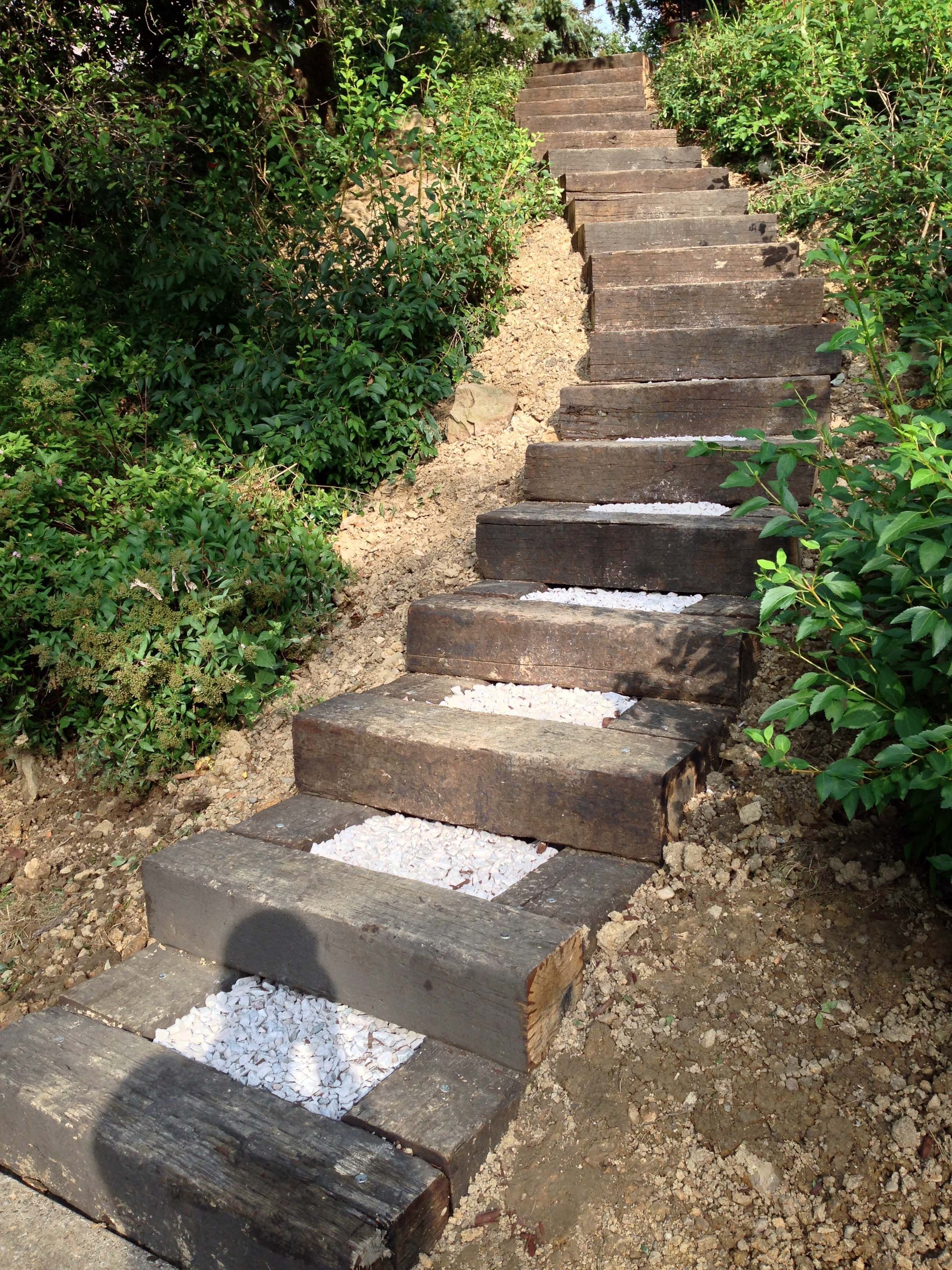 Railroad Ties Stairs Landscape — Randolph Indoor and ...