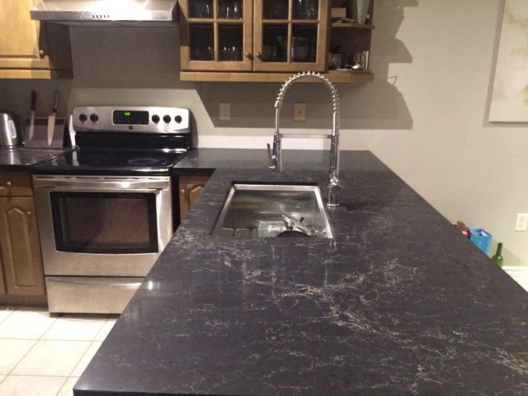 Black Pearl Leathered Granite Countertops — Randolph Indoor and Outdoor Design