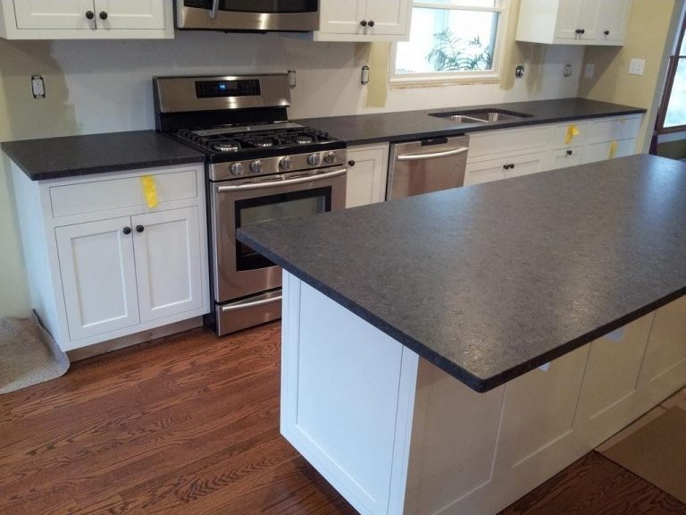 Black Pearl Leathered Granite Countertops — Randolph Indoor and Outdoor