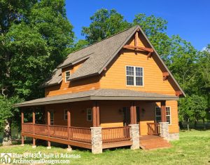 Log Cabin With A Wrap Around Porch