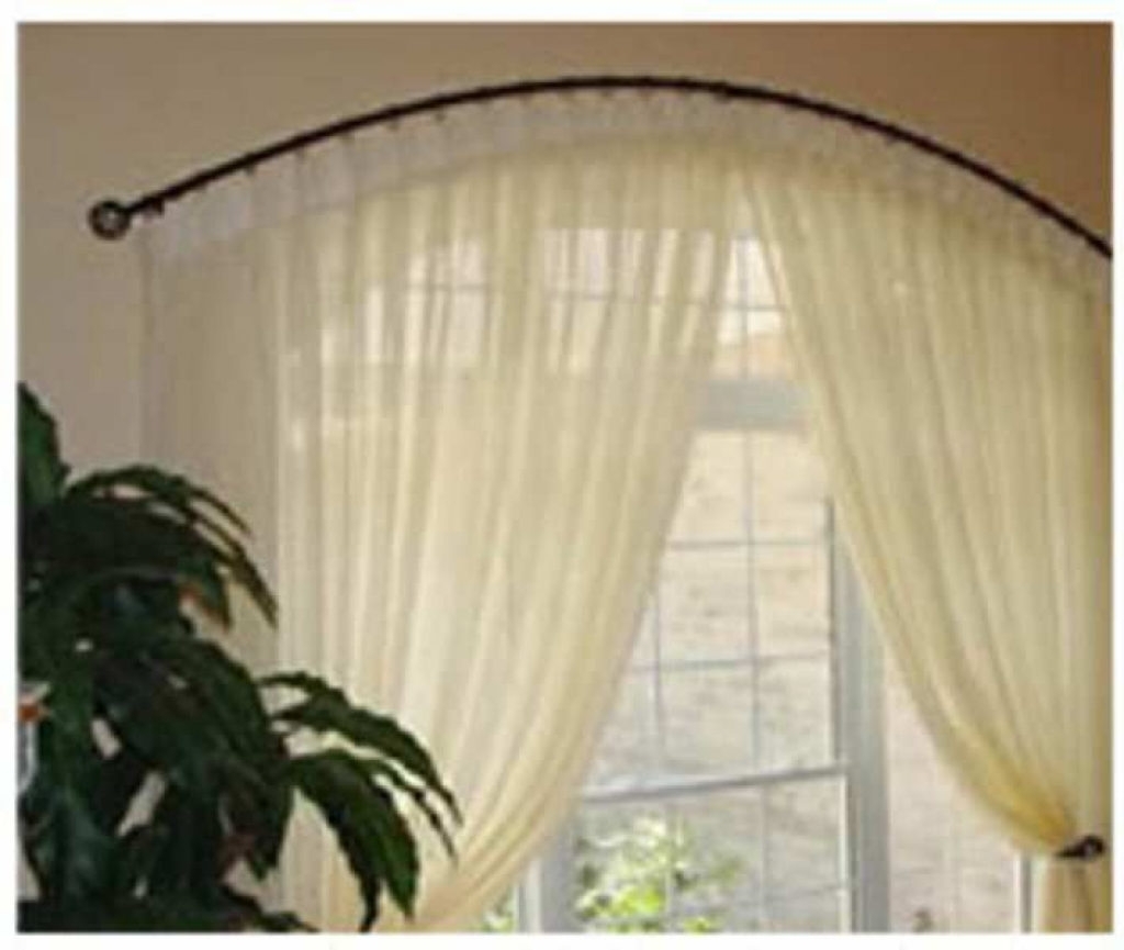 curved window curtains