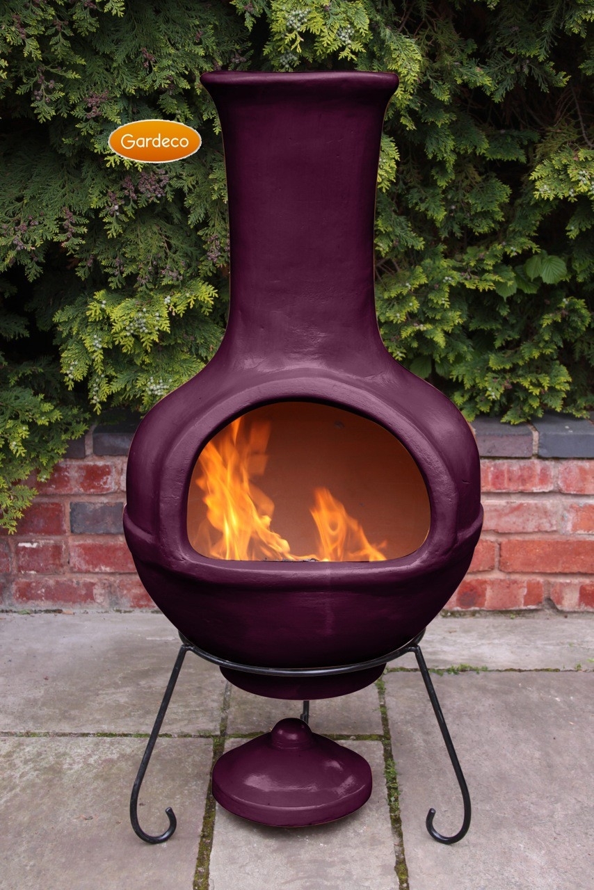 Mexican Large Clay Chiminea Outdoor Fireplace