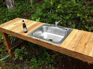 Outdoor Kitchen Sink Drain Station