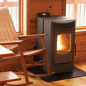 Pellet Burning Stove Tiny Wall Mounted