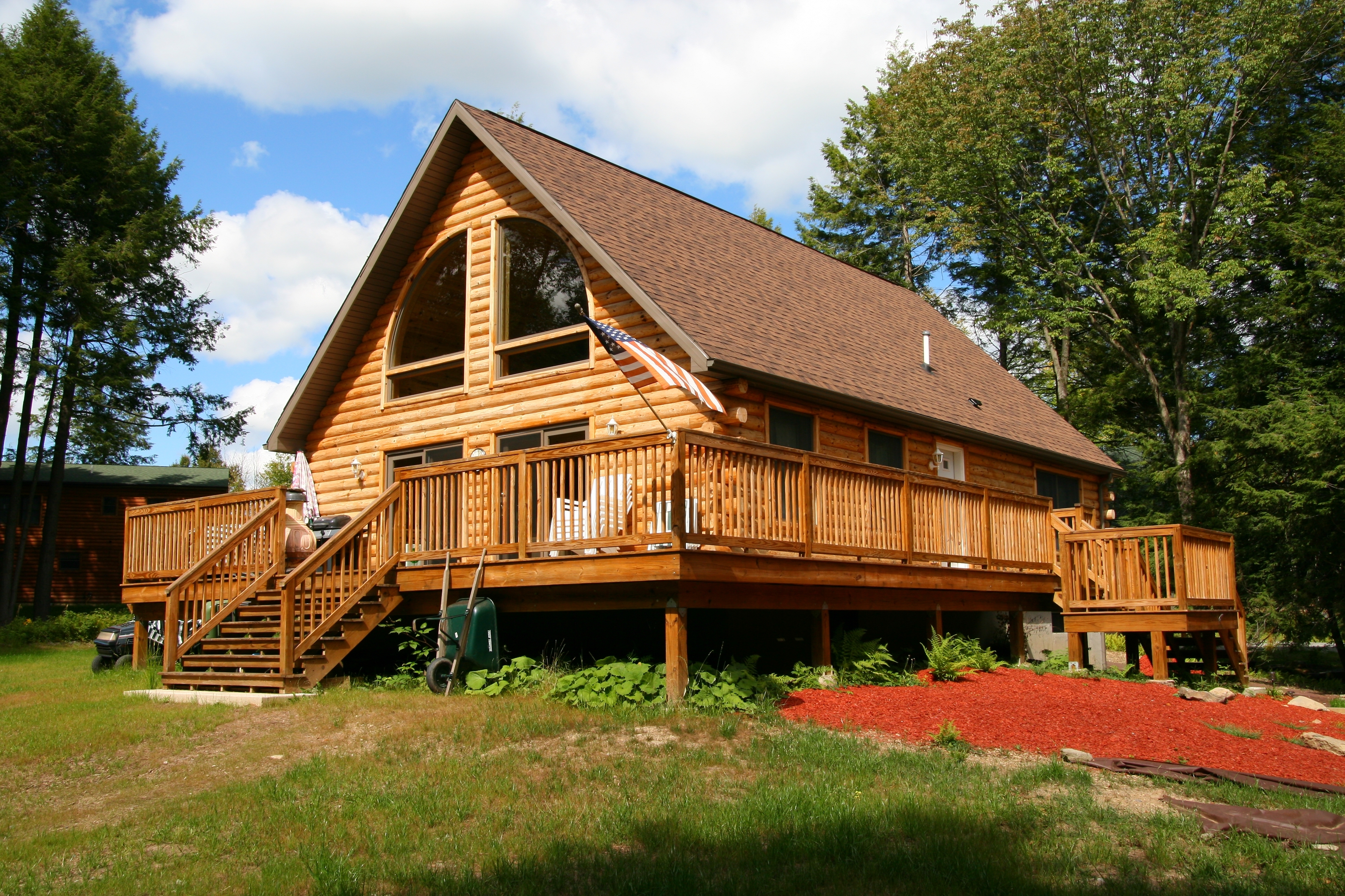 Exterio Log Cabin Pictures With Wrap Around Front Porch ...