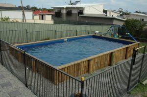 Rectangle Above Semi Inground Pool Kits