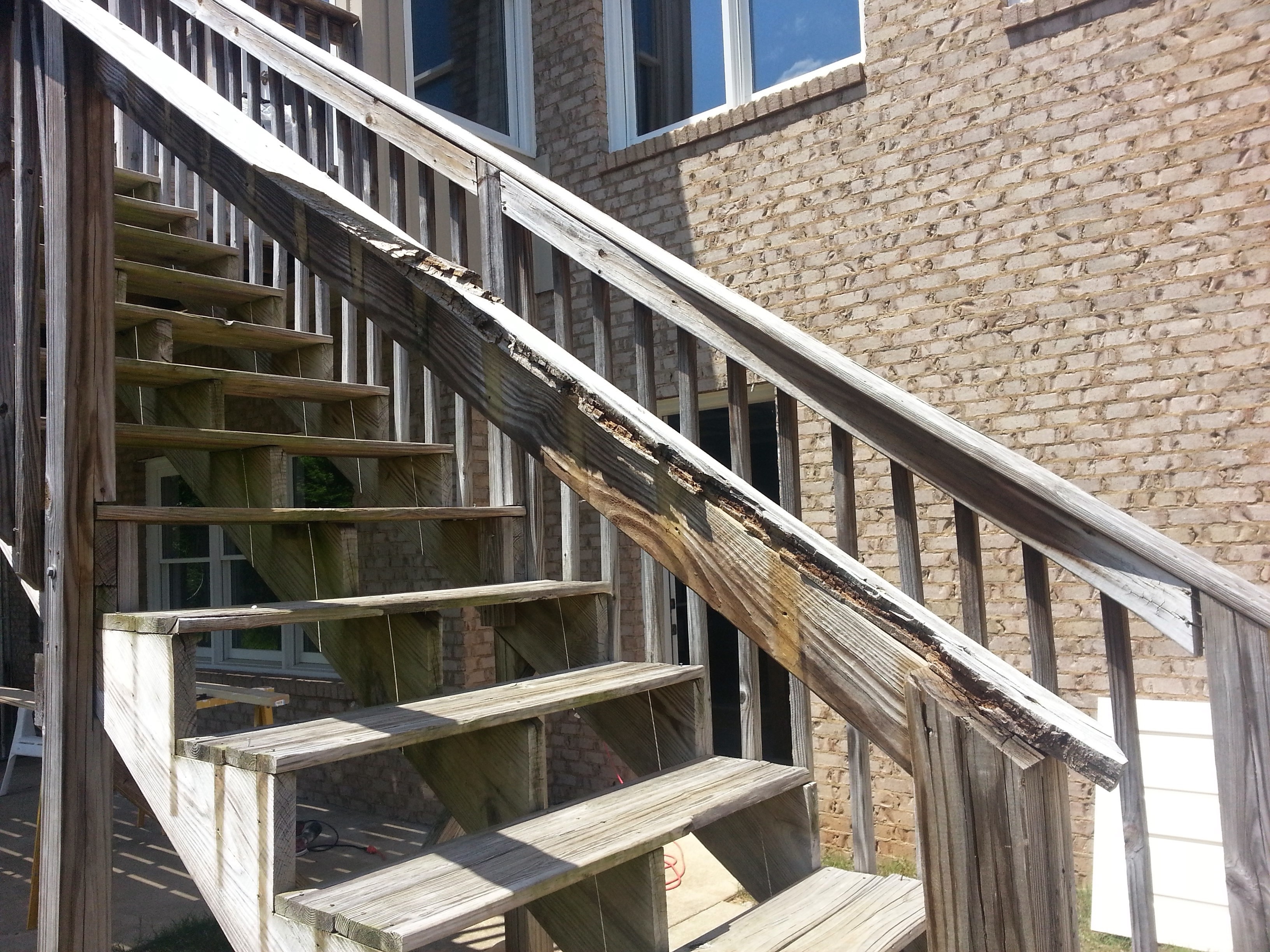 Repaired Handrails For Porch Steps