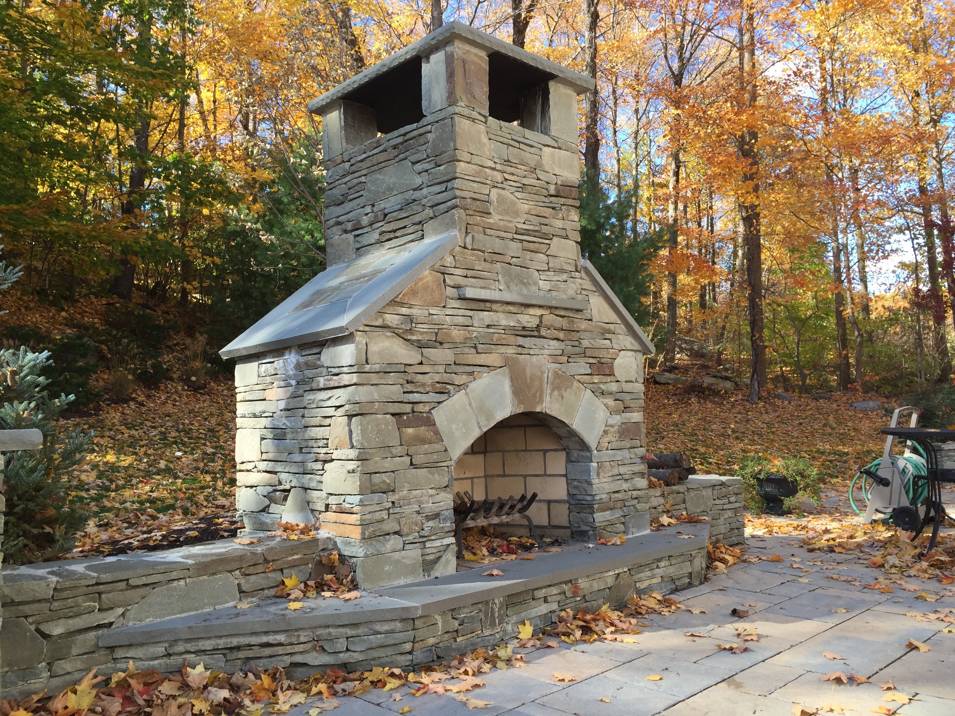 Stone Outdoor Fireplace For Cooking — Randolph Indoor and Outdoor Design
