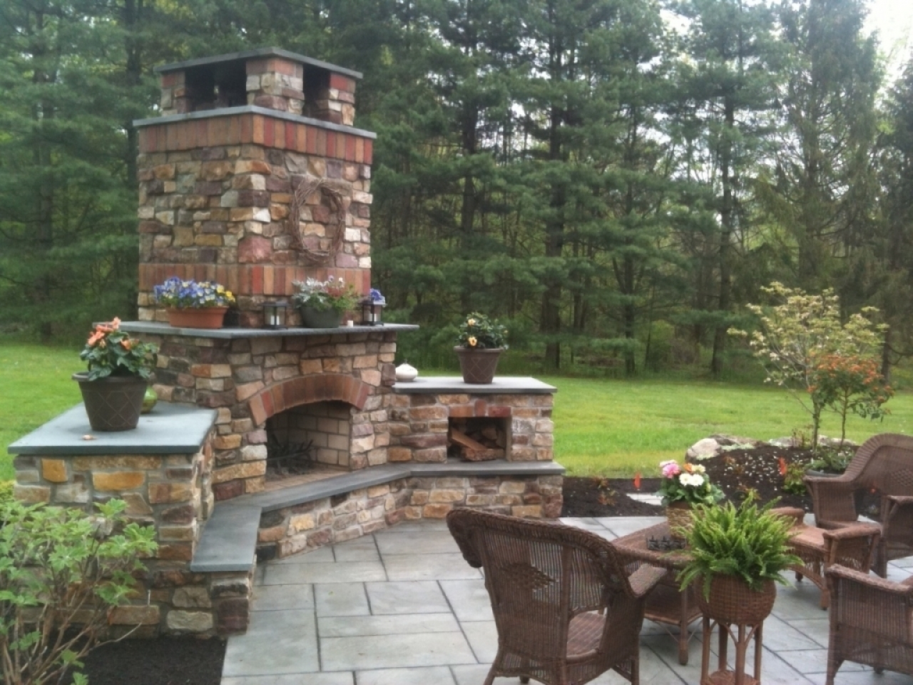 Terracota Large Clay Chiminea Outdoor Fireplace