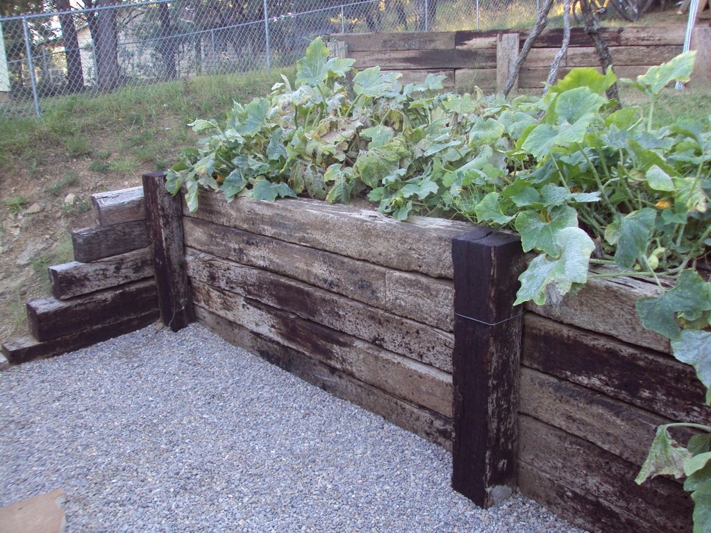 Use Railroad Ties As Landscape Edging