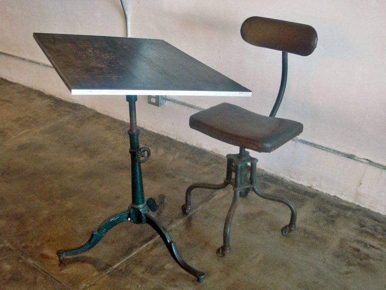 Vintage Drafting Stool Wood — Randolph Indoor and Outdoor Design