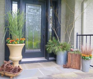 Winter Front Porch Planters
