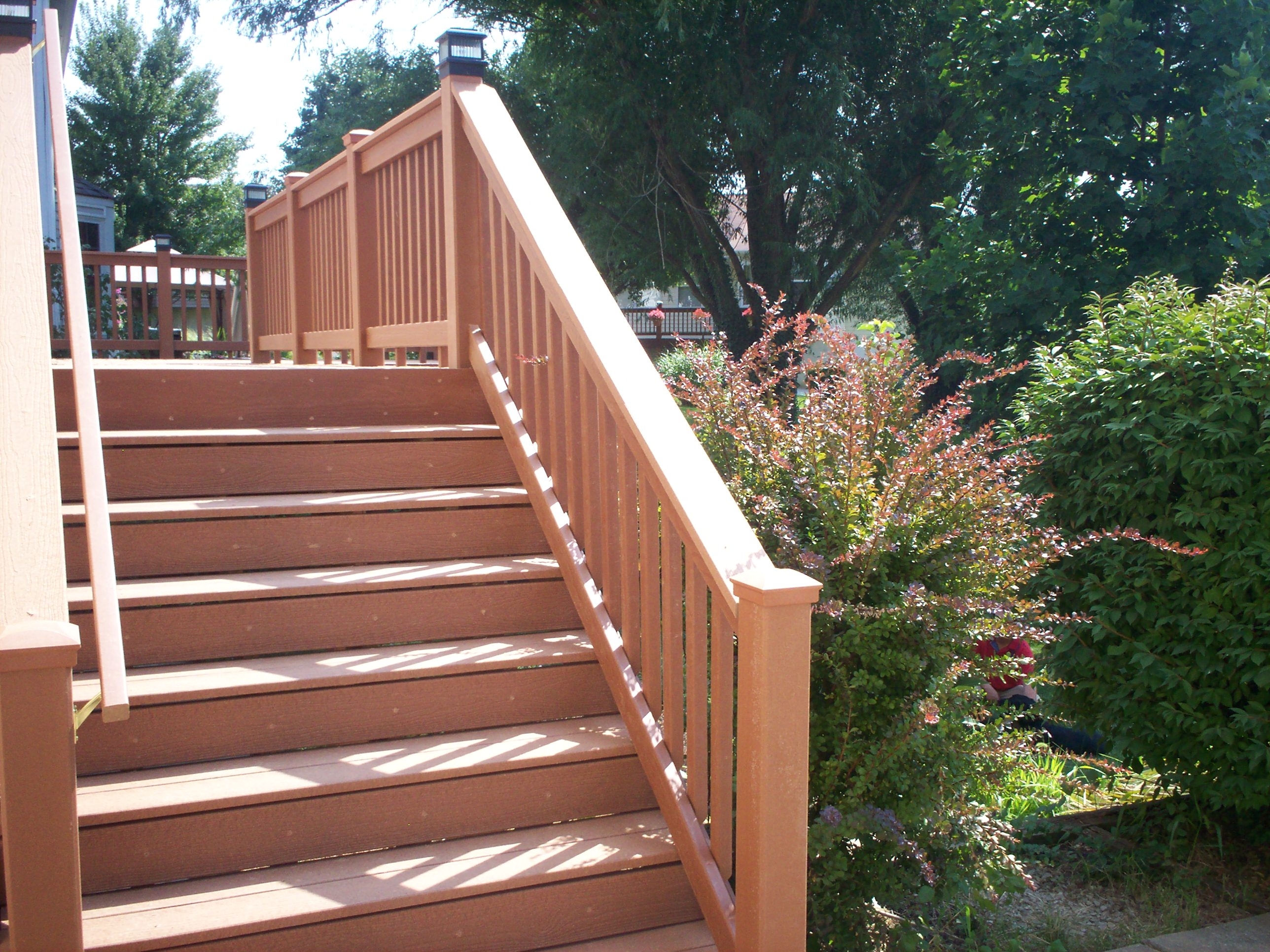 Wooden Handrails For Outdoor Porch Steps