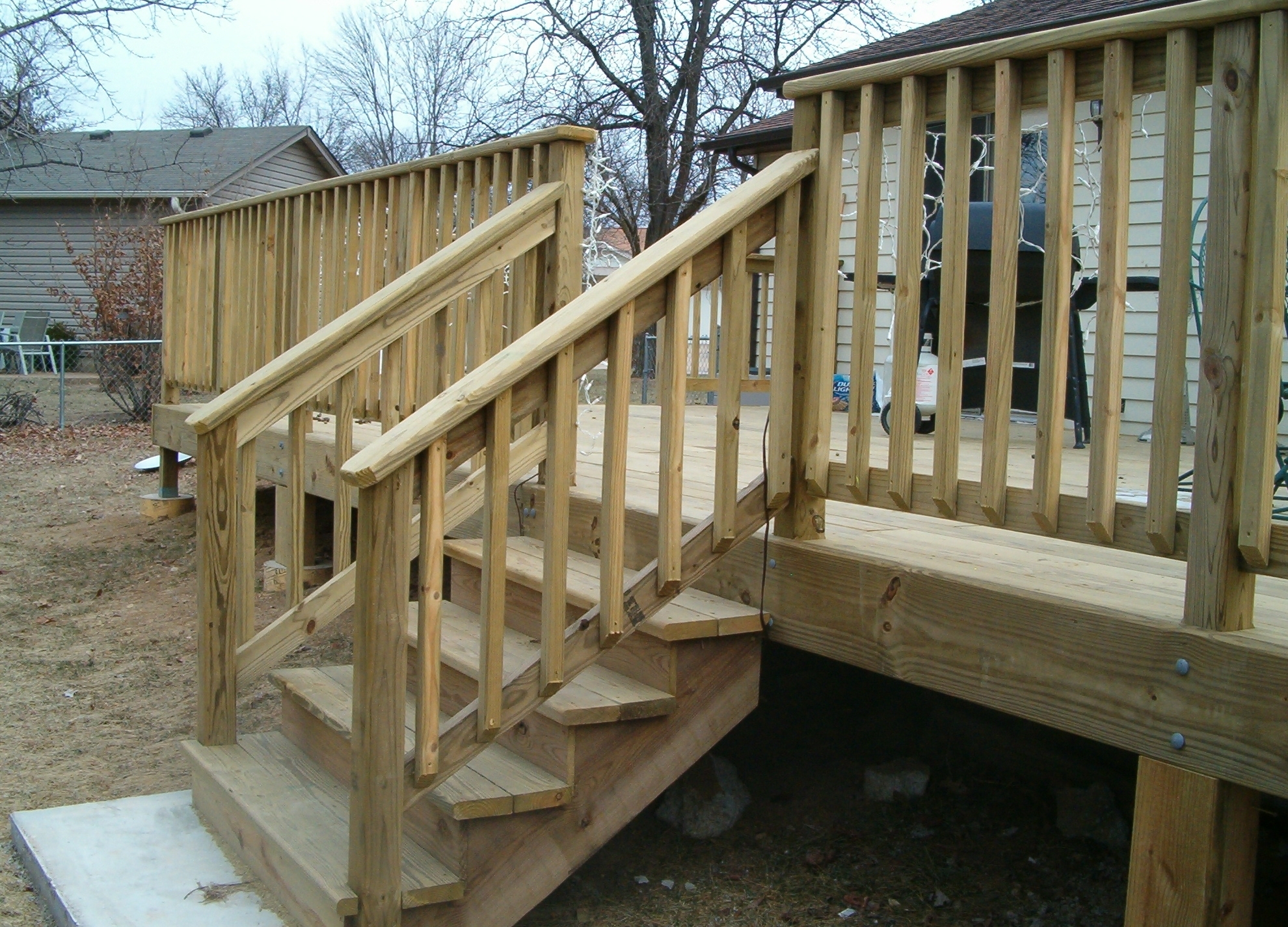 Wooden Handrails For Porch Steps