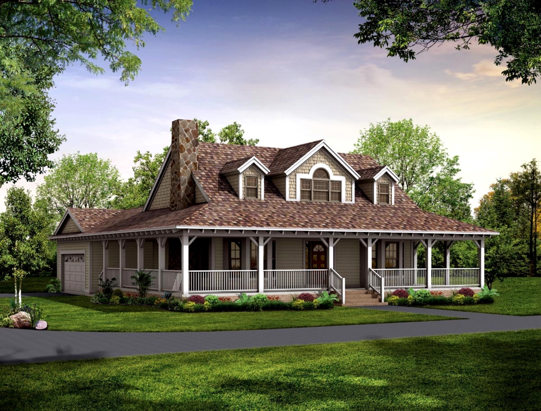 Wrap Around Porch Farmhouse Plans — Randolph Indoor And Outdoor Design